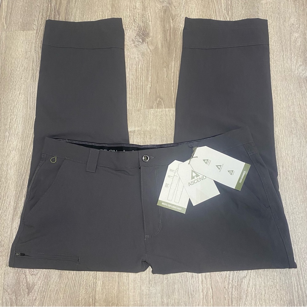 Ascend Explorer Water Resistant Pants Men's 42x30 Phantom Gray Bass Pro NWT